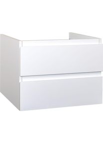 Creavit Sally Badezimmer Unterschrank 100 cm Weiß hochglanz
