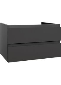 Creavit Sally Badezimmer Unterschrank 100 cm Grau hochglanz
