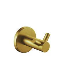 Aloni Doppel Wandhaken Gold geb&uuml;rstet