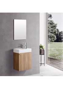 Aloni Elanor Badmöbel Komplett-Set Braun