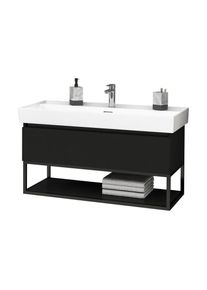 Sharp Badezimmer Unterschrank Schwarz matt 100 cm