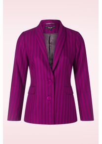 King Louie Blazer Brooke Metro Stripe Blazer in Wild Fuchsia