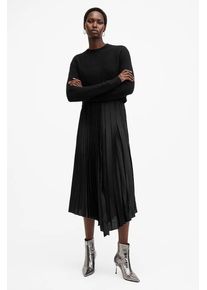 AllSaints rochie si pulover JAX culoarea negru, midi, evazati, W087DB