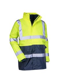 Parka 4 en 1 haute visibilité LMA 5002 Prevention taille 8 jaune fluo/marine 100% polyester