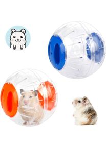 Bluedeer - Boule d'Exercice de Hamster 2 Pcs Balle de Hamster 2 Couleur Ballon de Jouet de Gerbille Plastique Petit Balle Portatif pour Courir