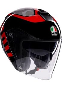 AGV Irides Valenza, open face helmet , color: Matt Grey/Black/Red , size: L