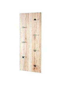 HAKU Boxxx Wandgarderobe , Chromfarben, Eiche San Remo , Metall, Holzwerkstoff , 80x30x6 cm , Garderobe, Garderobenpaneele, Wandgarderobe