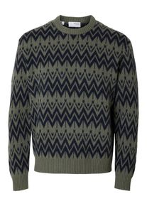 Selected Homme Sweter 'SLHPine' dla mężczyzn granatowy / ciemnozielony Rozmiar S
