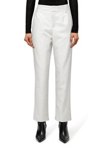 Drykorn DISPATCH-0 Geplooide broek met elastische tailleband in zachte wolflanel in grijs, maat 27x32