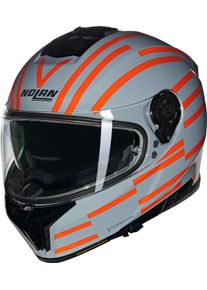 Nolan N80-8 Veloce 349, full face helmet , color: Grey/Neon-Red , size: L