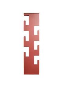 HAKU Xxxl Wandgarderobe , Rot , Metall , 15x60x8 cm , Garderobe, Garderobenpaneele, Wandgarderobe