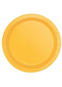 UNIQUE 8 piatti per feste Valentina giallo 23cm