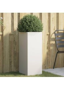 Jardinière Pot de Fleurs blanc 32x29x75 cm acier CVW76105