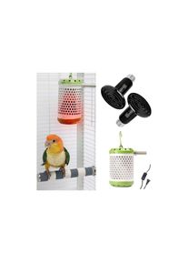 DOLASO Chauffage pour cage à oiseaux pour perruches, poules, perroquets – Douille thermostatique, lampe sans lumière avec 2 ampoules en céramique