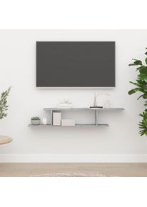 Design In - tagère tv mural,Meuble de Rangement,Banc TVe Gris béton 125x18x23 cm Bois d'ingénierie CFW449778