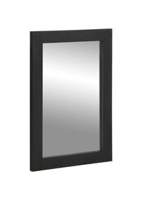 Miroir de bain,Miroir Décoratif noir 50x70x2,5 cm bois d'ingénierie et laiton CFW58226