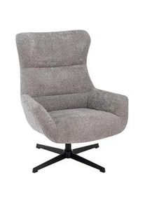 CARRYHOME Relaxsessel , Hellgrau , Metall, Textil , 81x101x89 cm , Sitzfläche 360° drehbar , Wohnzimmer, Sessel, Relaxsessel