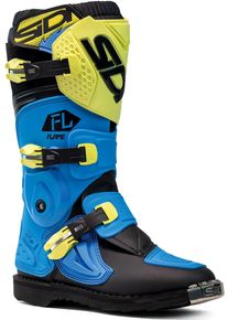 Sidi Flame, stivali bambini , colore: Nero/Blu/Giallo Fluo , dimensione: 33 EU