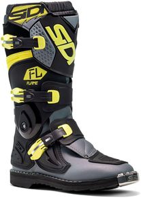 Sidi Flame, boots kids , color: Black/Grey/Neon-Yellow , size: 33 EU