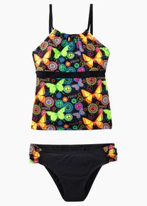 bonprix Tankini din poliamidă reciclată, cu 2 piese, negru, 176/182