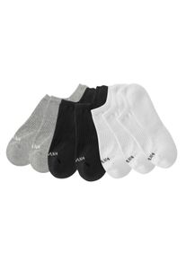 active by Lascana Dames Sneakersokken in 3x wit, 2x zwart, 2x grijs gemêleerd ,maat 35/38, Witt, 83% Katoen, 15% Polyamide, 2% Elastan