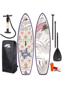 F 2 F2 SUP-Board »Feelgood 10,2 woman rosé«, (Packung, 5 tlg.)