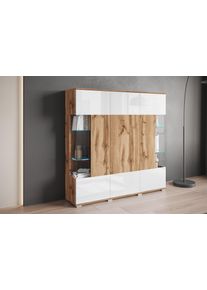 Inosign Highboard »Kenia«, Modernes Highboard, mit Glastüren, Breite 135 cm