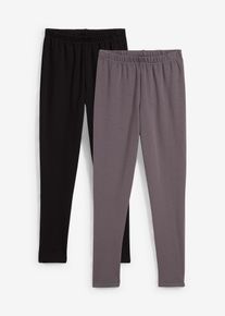 Outdoor thermo legging met warme fleece voering (set van 2) - zwart - maat 176/182 - met katoen - bonprix