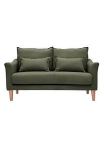 Miliboo Skandinavisches 2-Sitzer-Sofa Khaki KATE