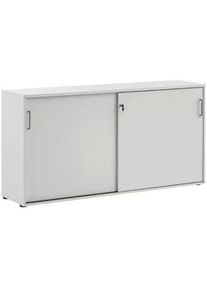 MÖBELPARTNER Mid.you Aktenschrank , Hellgrau , Holzwerkstoff , 2 Fächer , 160x84.2x41 cm , Büromöbel, Büroschränke, Aktenschränke