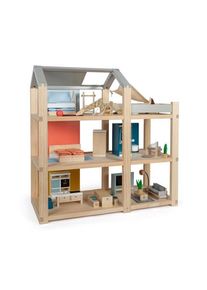 Tchibo - small foot Puppenhaus Natur mit Möbeln - Mehrfarbig - Kinder - Größe: onesize
