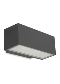 LEDKIA Leds-C4 Afrodita - Lumière led Extérieure Petite Lumière Lèche Murale Gris Urbain IP65