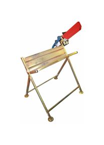 Chevalet de tronçonnage en acier galvanisé avec mécanisme de fixation de la tronçonneuse - Largeur:92 cm- Hauteur:86 cm (Livré s