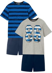 Shorty (4-tlg. Set) - blau - Größe 140/146 mit Baumwolle- bonprix