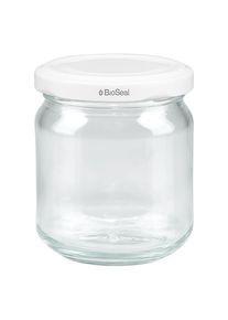 UNITWIST glazen potten 212ml ronderand glas met wit Twist-Off deksel TO63