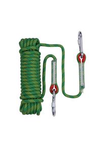 20M Corde De Sécurité d'escalade Extérieure Anti-déchirures Alpinisme Sauvetage Corde,12mm de diamètre Corde pour Le Randonnée Vert