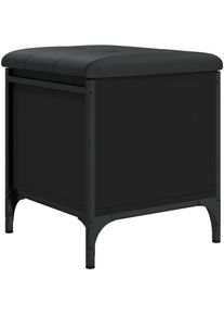 MAISONCHIC - Banc de rangement, Banc de rangement, Coffre de rangement noir 42x42x45 cm bois d'ingénierie