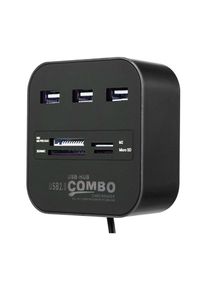 Lecteur de carte multifonction pour ordinateur usb, hub 7 en 1, caméra tout-en-un, séparateur de carte SD/TF/MS/M2