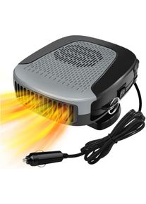 Chauffage de Voiture 12V 150W, Portable Réchauffeur de Voiture, Ventilateur Dégivrage et Désembuage Voiture avec pivotant à 360° pour Chauffage et