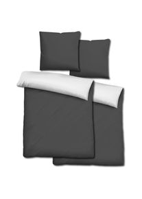 Dupla csomag CloudComfort Basic fordítható ágynemű fekete/fehér 135 x 200 + 80 x 80 cm
