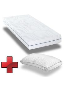Supportho Premium ortopédiai hideghab matrac 80 x 200 cm, magasság 18 cm, szilárdsági szint H2/H3 + Supportho viszkoelasztikus komfortpárna 40 x 80 cm