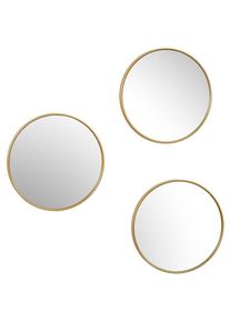 The Home Deco Factory - Lot de 3 miroirs toronto diam 26cm