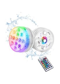 Lumière LED submersible, mini lampe d'aquarium à LED avec télécommandes, bougies multicolores RVB, lampe sous-marine étanche pour jardin, mariage,