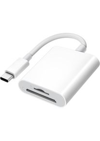 Lecteur de carte SD USB C pour iPhone 15/iPad/MacBook/Mac, lecteur de carte SD de type USB-C xdgeLoad prend en charge les adaptateurs de carte