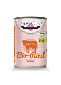 HerzensHund HeartDog Puur Vlees BIO 12x400g Bio Rund