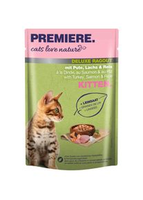 Premiere cats love nature Deluxe Ragout Kitten met kalkoen, zalm en rijst 24x100 g