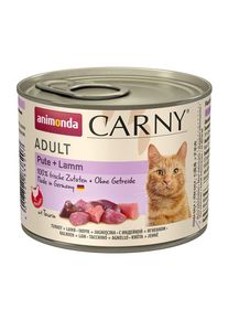 animonda Carny natvoer kat volwassen Kalkoen en lam 6x200 g