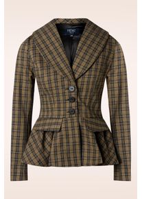 Margo Plaid Blazer in Braun