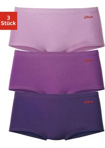 s.Oliver Dames Panty in bessenrood/lila ,maat 32/34, Witt, 90% Katoen, 10% Elastan