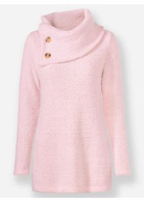 Damen Longpullover in Chenille-Qualit&auml;t in hellros&eacute; ,Gr&ouml;&szlig;e 46, WITT, 80% Polyester, 20% Polyacryl